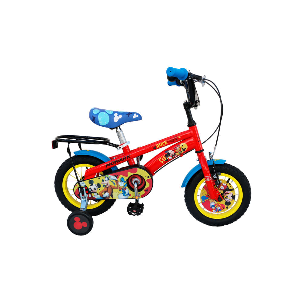 Bicicleta Monark Para Niño Aro 12"" Mickey Rock 12"" Rojo