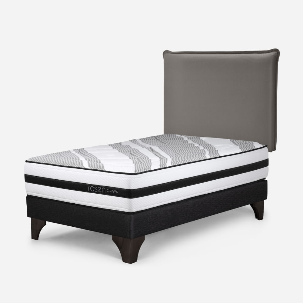 Dormitorio Europea Driven Maurice Gris 1.5 Plazas