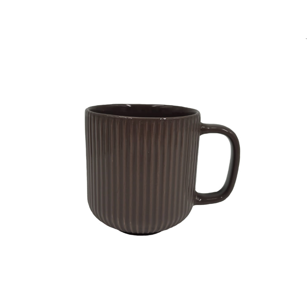Set X4 Taza Embossed Marrón
