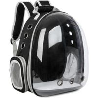 Mochila Transportadora de Mascotas Transparente Negro
