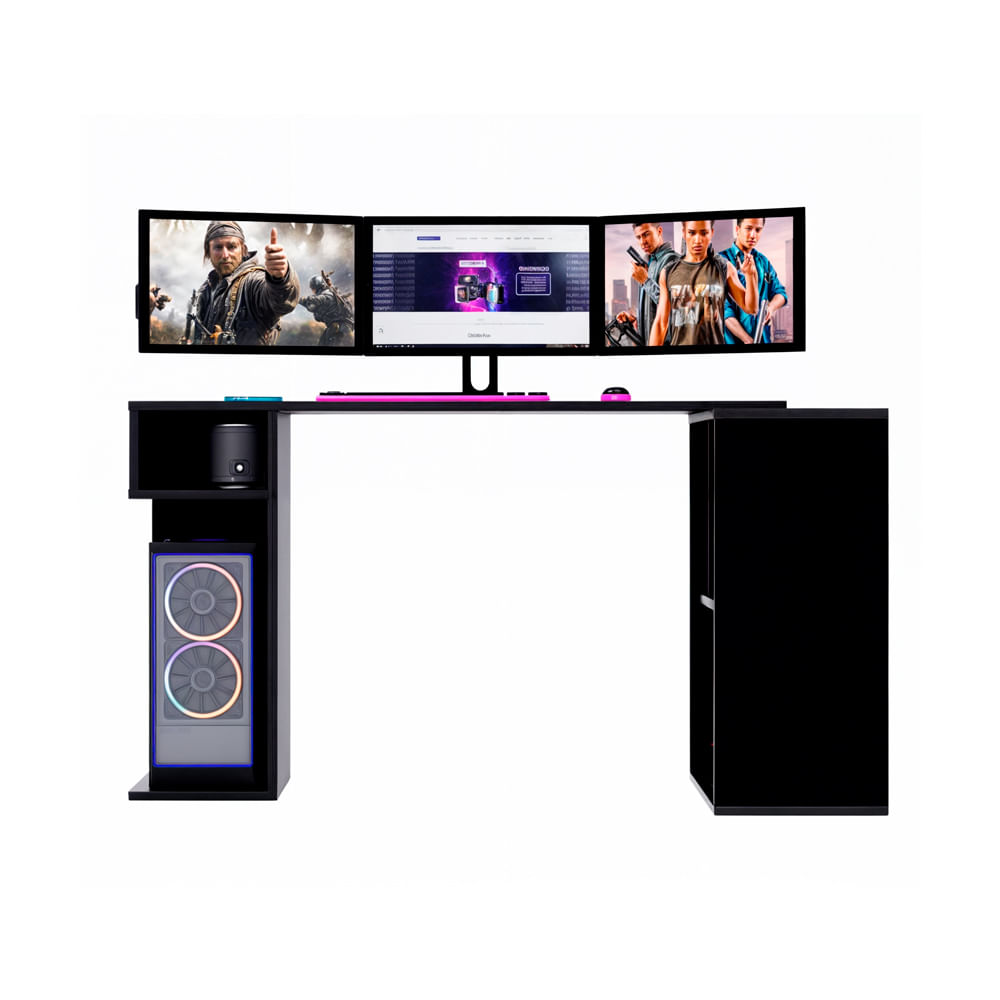 Escritorio Gamer Savave Baraka Home - Negro