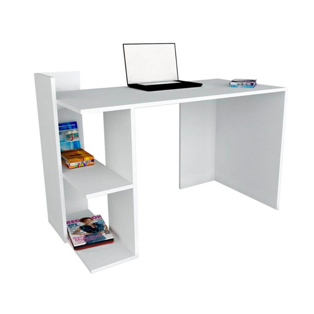 Escritorio Niuato Baraka Home + Estantes - Blanco