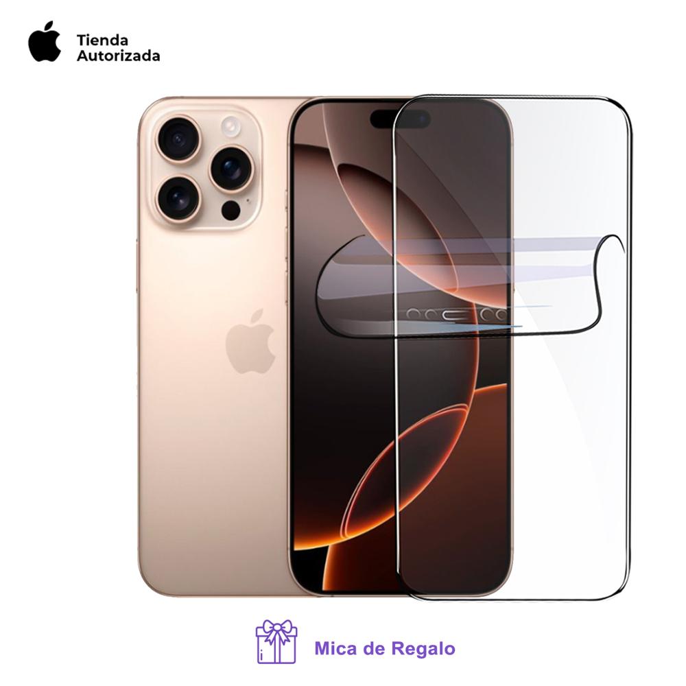 Apple Iphone 16 Pro 128Gb Apple Intelligence Esim Desert Titanium con Mica Hidrogel