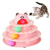 Torre Juguete Interactivo Para Gatos - Rosa