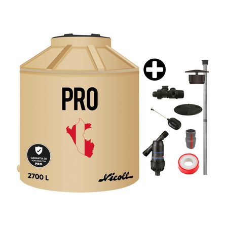Tanque de agua Arena Pro 2700 litros + Kit de Accesorios Tanque de agua Arena Pro 2700 litros + Kit de Accesorios