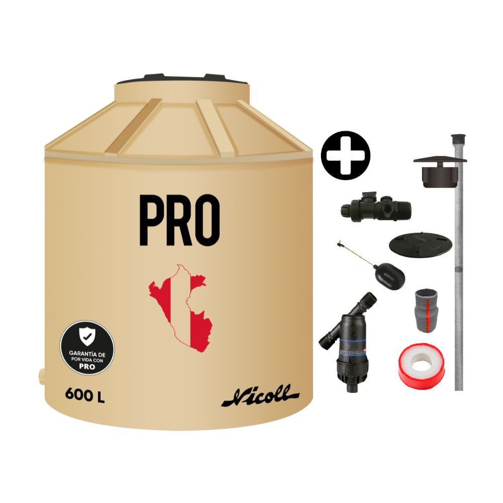 Tanque de agua Arena Pro 600 litros + Kit de Accesorios