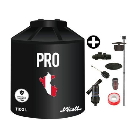 Tanque de agua Pro 1100 litros Negro + Kit de Accesorios Tanque de agua Pro 1100 litros Negro + Kit de Accesorios
