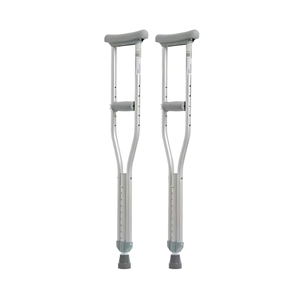 Muletas Axilares Ortopedicas Regulable de Aluminio Talla M en PAR