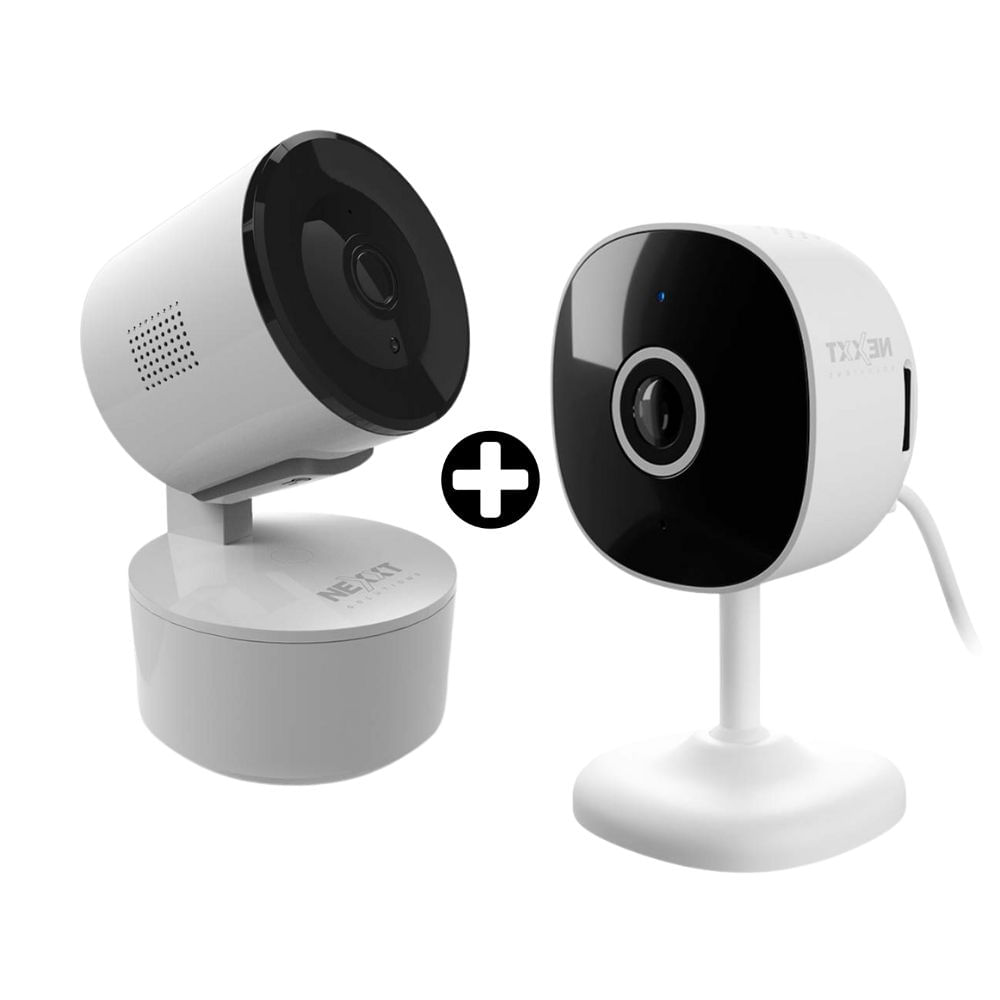 COMBO Cámara smart Ptz interior 2k Nexxt Home + Cámara smart fija interior 2k Nexxt Home