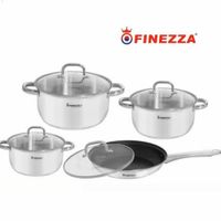 Juego de ollas de acero 8 Pzs. Finezza  (FZ-972AE-IN)