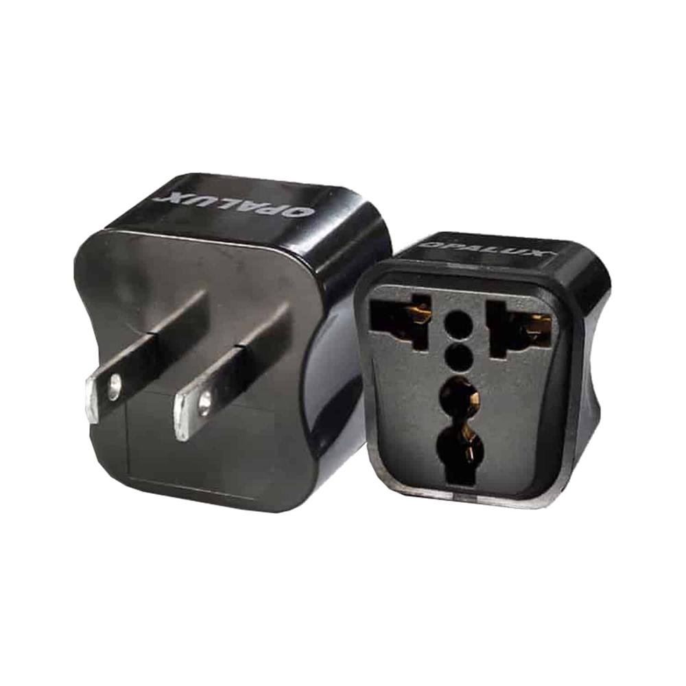 Adaptador Enchufe con Toma Tierra Espiga Plana OP-603-A3NG OPALUX