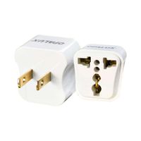 Adaptador Enchufe con Toma Tierra Espiga Plana OP-603-A3 OPALUX