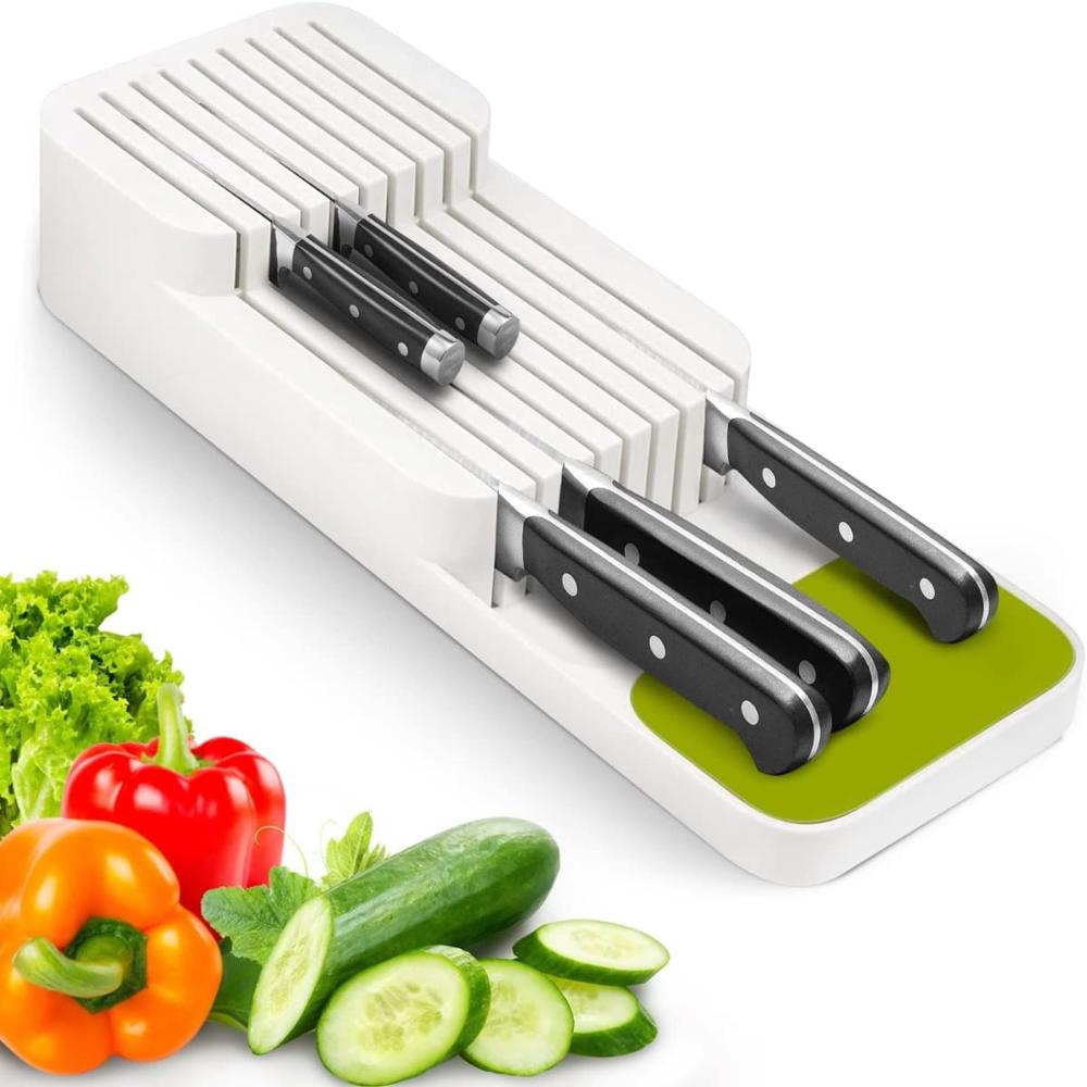 Porta Cuchillos Modelo Lineal Para Cajones Blanco  97BL01