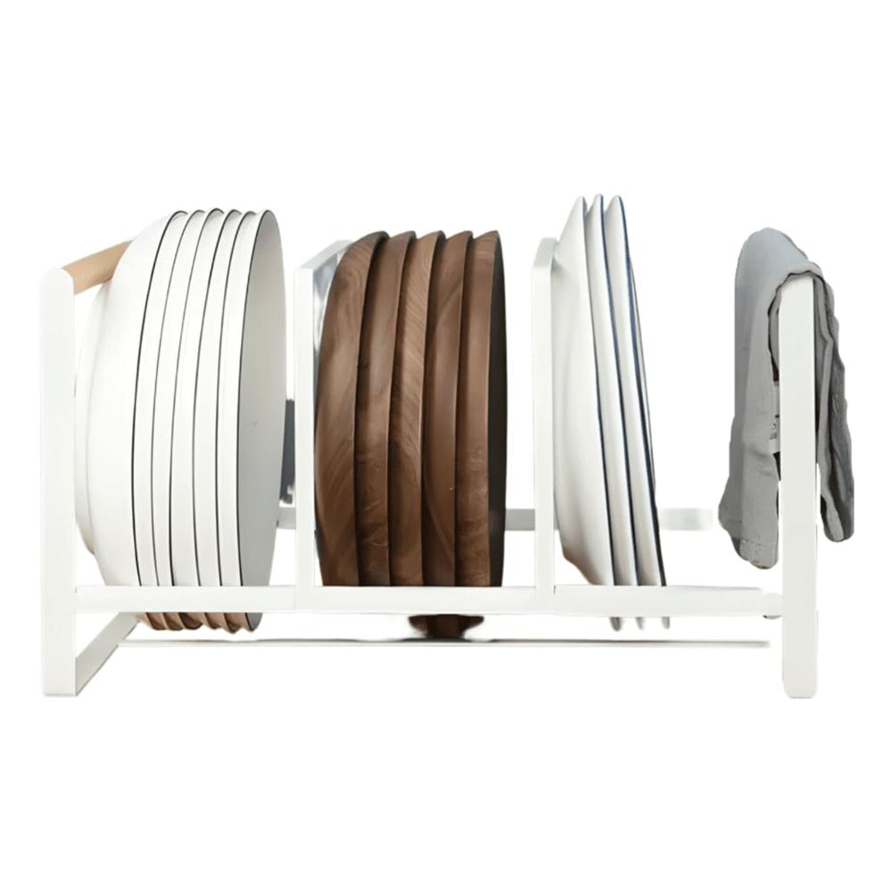 Porta Platos De 3 Divisiones Organizador De Cocina Multiuso Blanco 305BL01