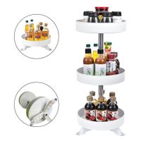 Organizador De Cocina Vertical Multiuso Giratorio 3 Niveles Blanco  309BL01