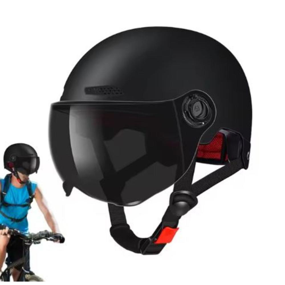 Casco de Deportes Polarizado Negro
