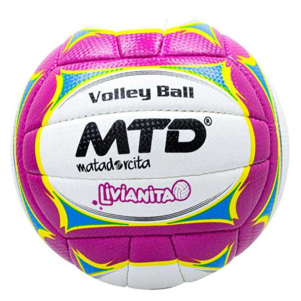 PELOTA DE VOLEY MTD LIVIANITA PU COSIDO ROSA