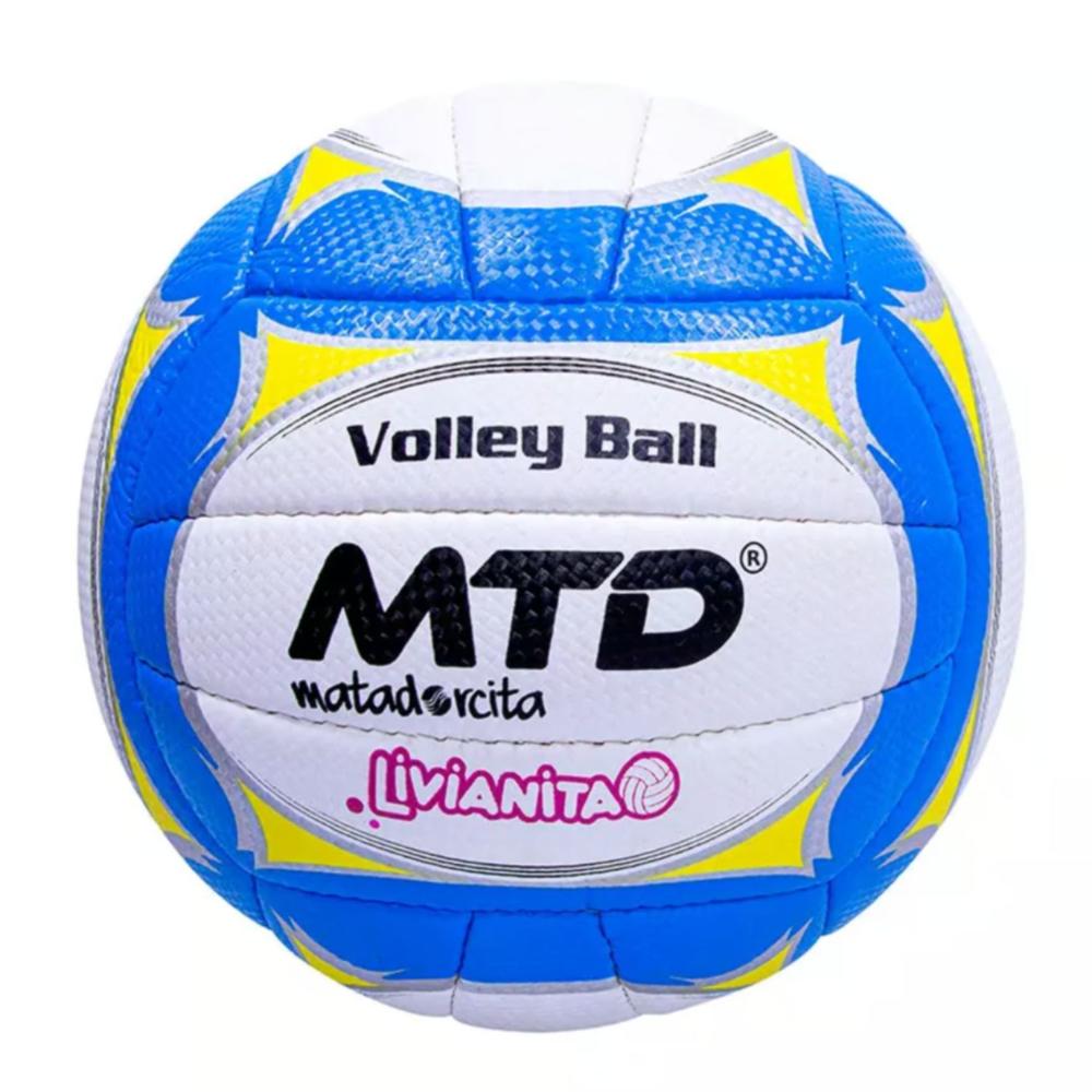 PELOTA DE VOLEY MTD LIVIANITA PU COSIDO AZUL