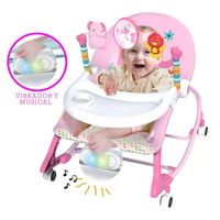 Silla Mecedora  Musical y Vibrador Zaboo Rosado