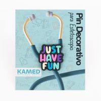 Pin Decorativo para Estetoscopio KAMED Modelo Frase Sé Feliz
