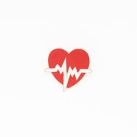 Pin Médico de Metal KAMED Diseño Corazón Signo Vital con Relieve