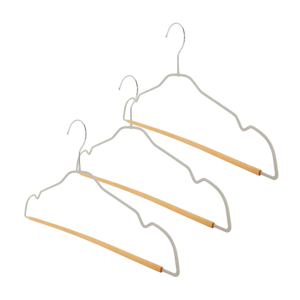 Set 3 colgadores Metal/Madera Orange