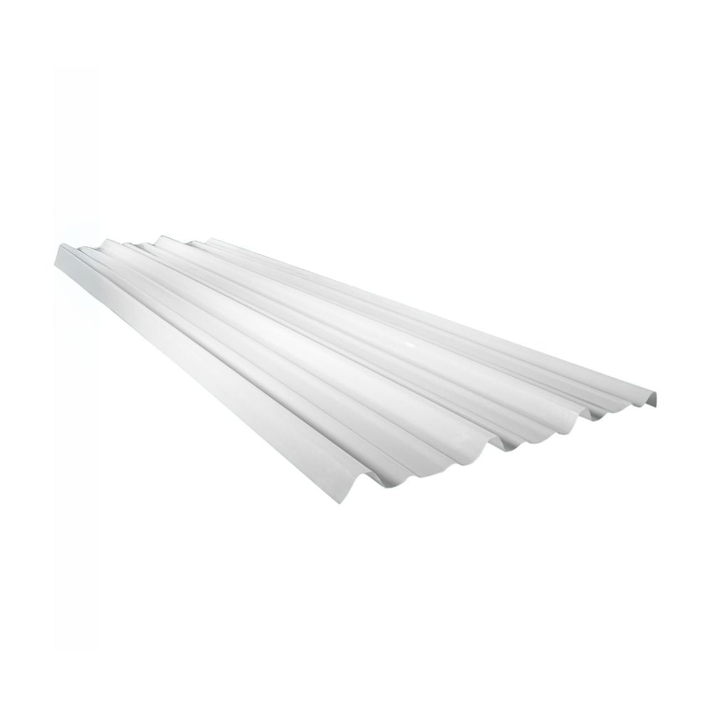 Techo Trapezoidal Traslucido 3.60x1.10x1.4m Blanco Fibraforte