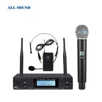 Micrófono Profesional UHF Dual  ALL SOUND PG-16MV Con Maletin De Aluminio
