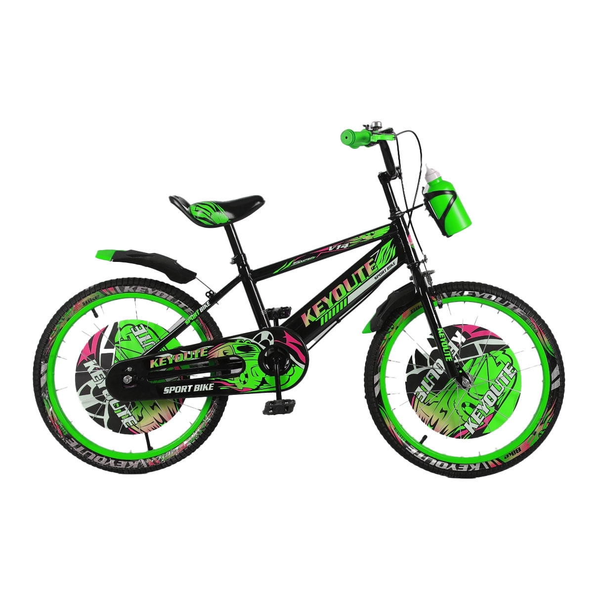 Bicicleta Montañera Para Niño Infantil Kids Aro 20 Verde ACF