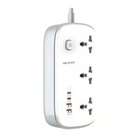 Tomacorriente 3 Puertos con Entrada USB Tipo C LDNIO 65w