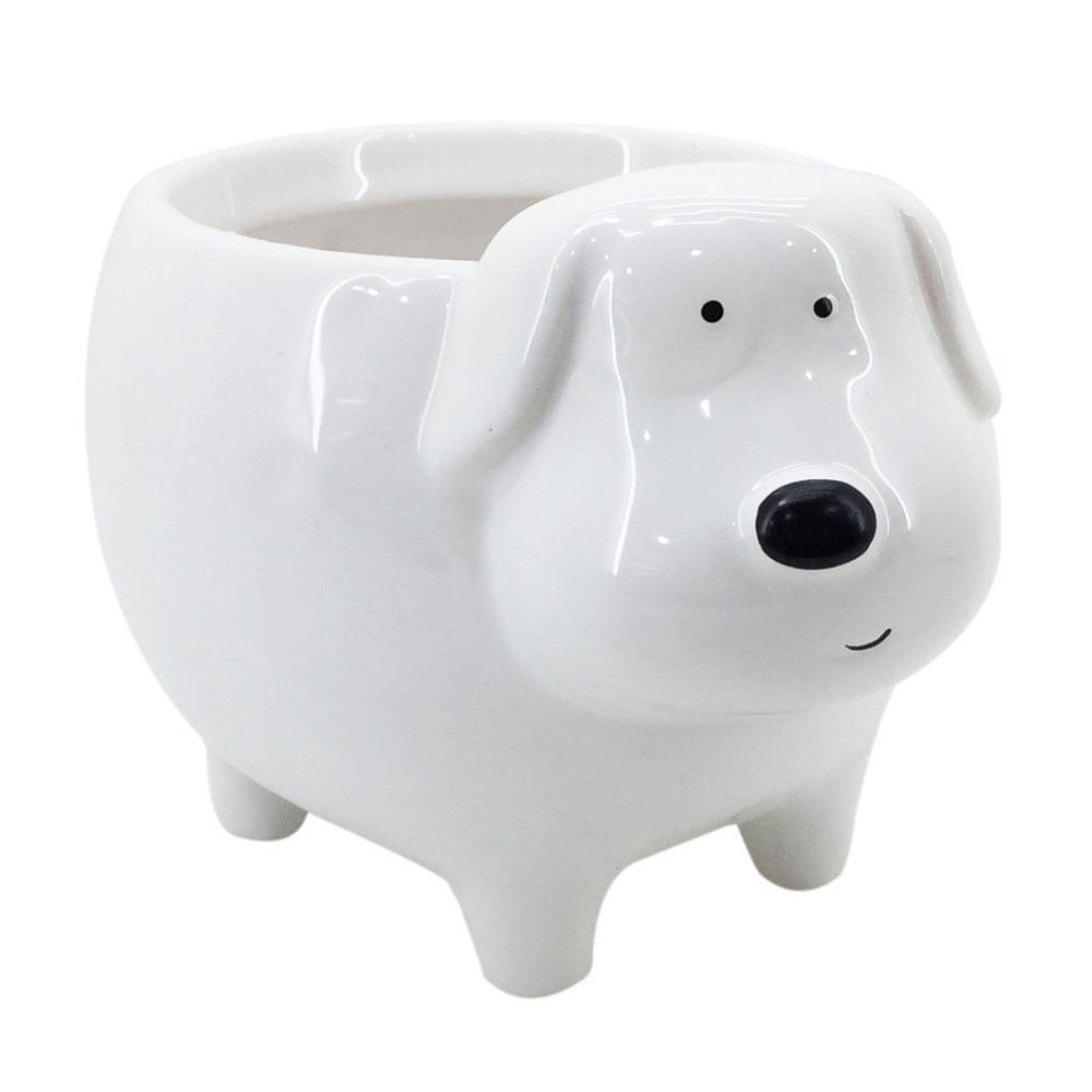 Maceta Cerámica Perro Orange Blanco 14.5cm Maceta Cerámica Perro Orange Blanco 14.5cm