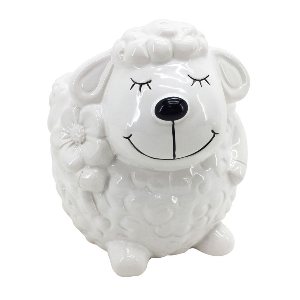 Maceta Oveja Cerámica Blanco 14.5cm Orange