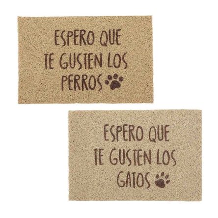 Felpudo de PVC Atrapa Mugre Frases Mascotas 40x60cm Orange - Frase Aleatoria Felpudo de PVC Atrapa Mugre Frases Mascotas 40x60cm Orange - Frase Aleatoria