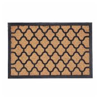 Felpudo de Goma y  Coco con Caucho Marrón/Negro 40x60 Orange
