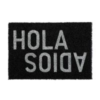 Felpudo de PVC Atrapa Mugre Negro Hola/Adios Negro 40x60cm Orange
