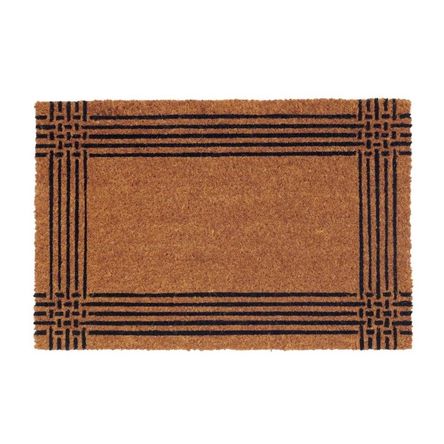 Felpudo de PVC y Coco Diseño Rayas Marrón/Negro 40x60cm Orange Felpudo de PVC y Coco Diseño Rayas Marrón/Negro 40x60cm Orange