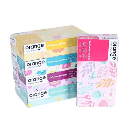 Pañuelos Faciales Orange - 5 Cajas Pañuelos Faciales Orange - 5 Cajas
