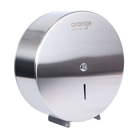 Dispensador de Papel Higiénico Orange Metálico Jumbo Plata Dispensador de Papel Higiénico Orange Metálico Jumbo Plata
