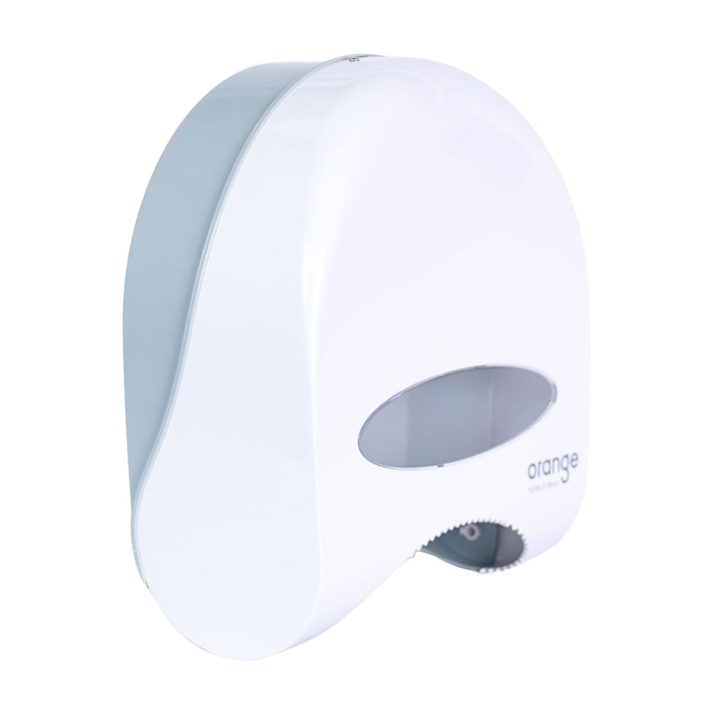 Dispensador de Papel Higiénico Orange de PVC Blanco para Rollo Jumbo Dispensador de Papel Higiénico Orange de PVC Blanco para Rollo Jumbo