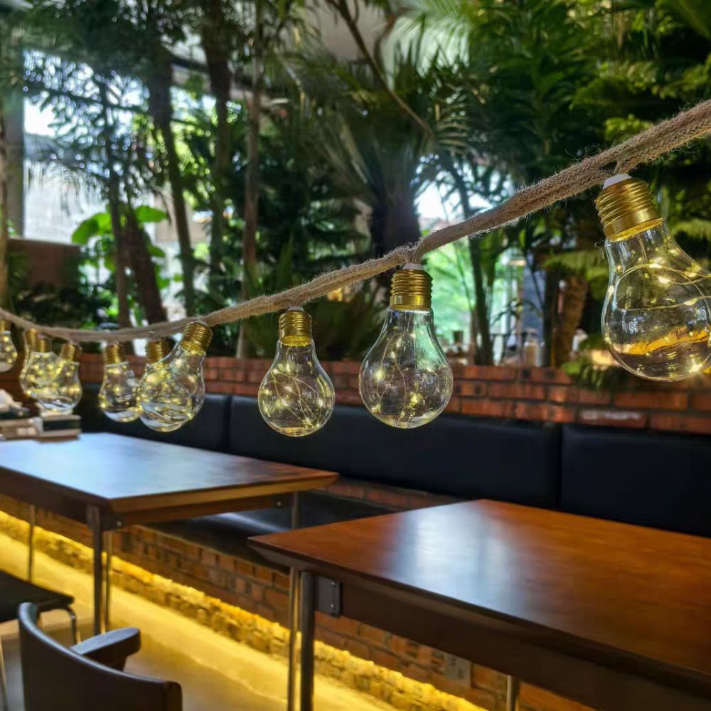 Guirnalda Solar Orange 10 Focos Luz Cálida 3m