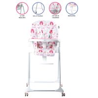 Silla De Comer Graduable Ebaby Harriet Rosado