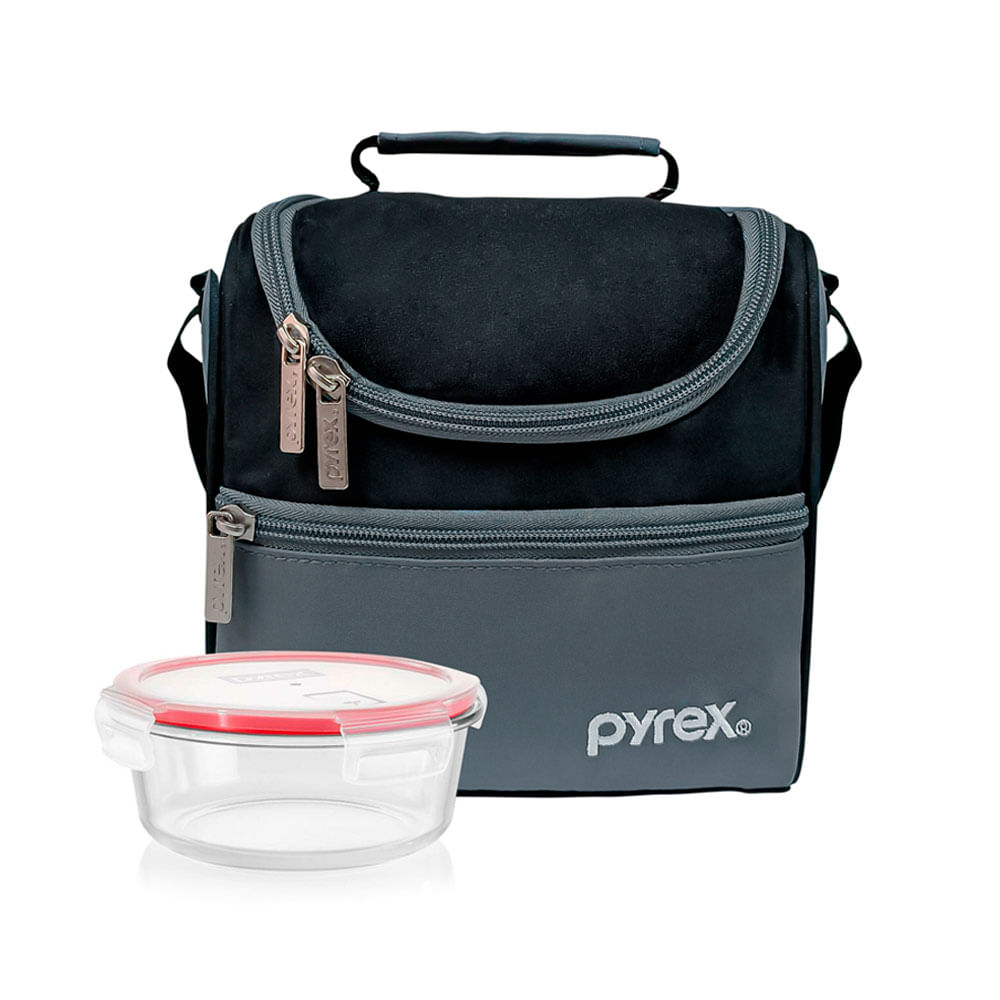 Lonchera Pyrex Negro y Gris Termica + Taper 400 Sulpi - 300345
