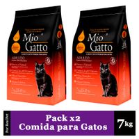 Pack x2 Comida para Gato Esterilizado Mio Gatto Premium 7 kg