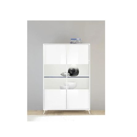 Vitrina Clásica TU MESITA Jiraf color Blanco 2 puertas Vitrina Clásica TU MESITA Jiraf color Blanco 2 puertas