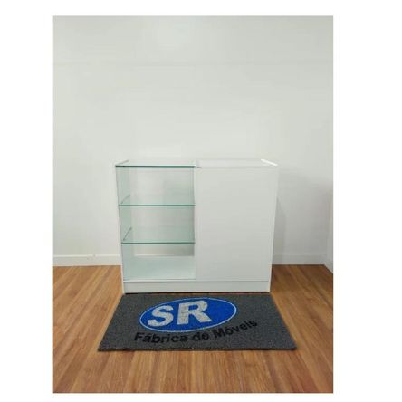 Vitrina Mostrador TU MESITA Cairo color Blanco 1 cajón Vitrina Mostrador TU MESITA Cairo color Blanco 1 cajón