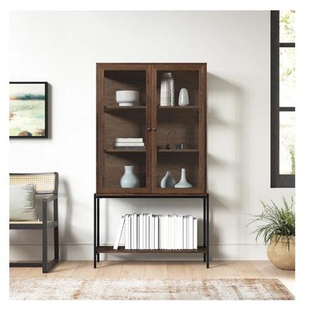 Vitrina Industria TU MESITA Miletto color Marrón Oscuro 2 puertas Vitrina Industria TU MESITA Miletto color Marrón Oscuro 2 puertas