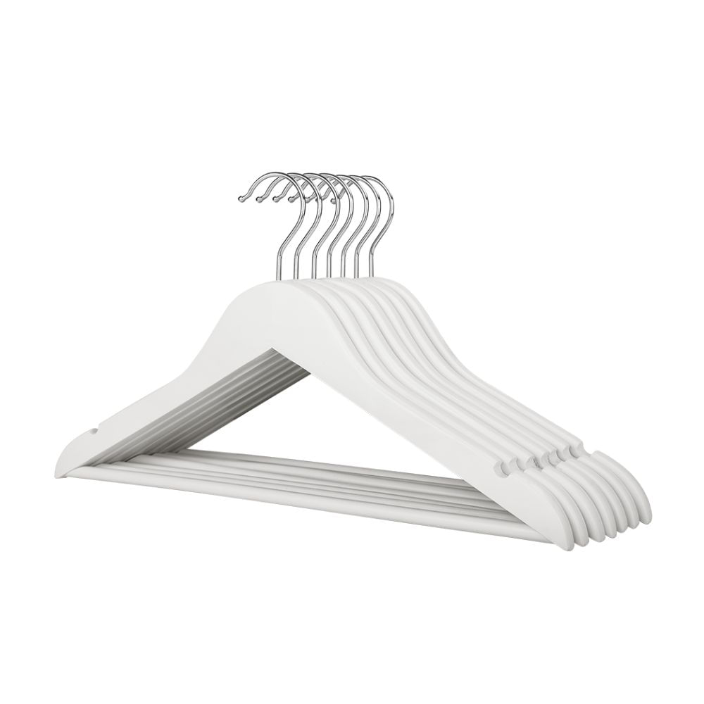 Set de 8 Colgadores de Madera 38cm Blanco Orange Set de 8 Colgadores de Madera 38cm Blanco Orange