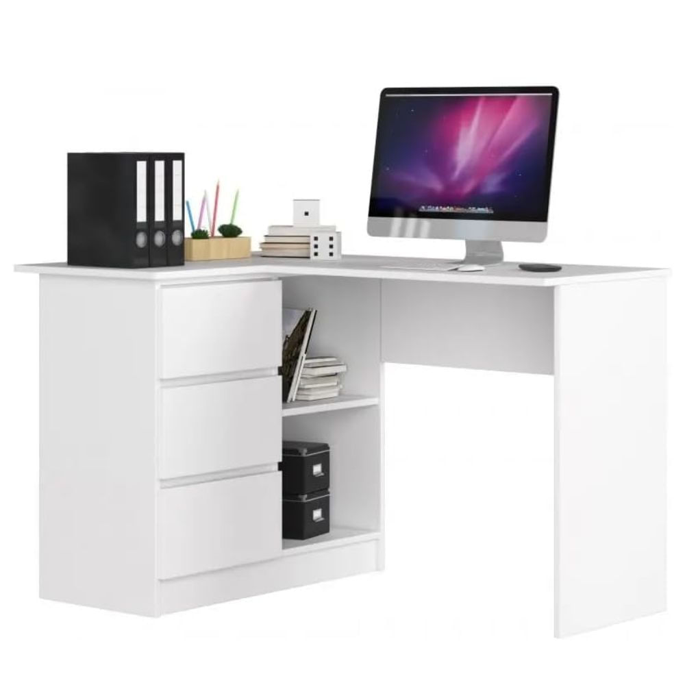 Escritorio Juvenil en L Palmer Blanco Muebles Bonno