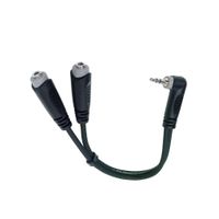 Cable 2 Jack Stereo 3.5mm a Plug Stereo Tipo L 3.5mm 20cm RAYC400AL0.2 ROXTONE