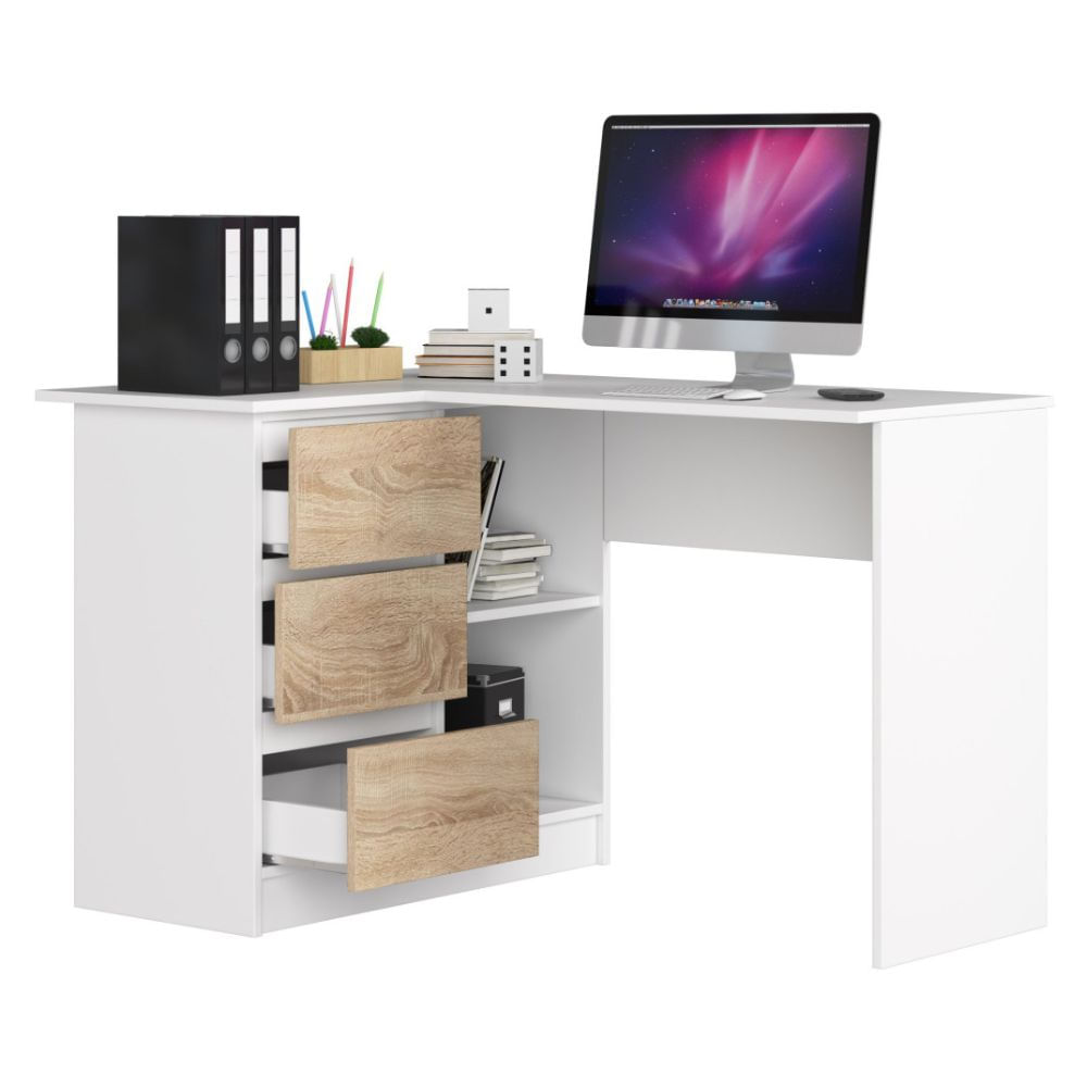 Escritorio Juvenil en L Palmer Blanco y Duna Muebles Bonno